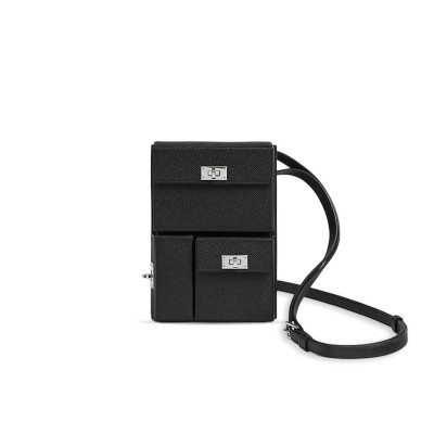 HERMÈS MASTER KELLY MULTIPOCKET TO GO POUCH IN BLACK EPSOM CALFSKIN H085433CK89 (17.5*12*5cm)